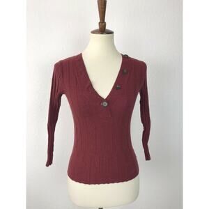 J. Crew 365 Pullover Stretch Ribbed Knit V Neck Sweater